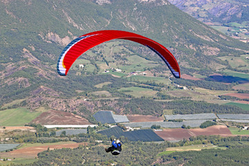 Paraglider in the French Alps