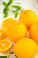Healthy fruits, many orange fruits background