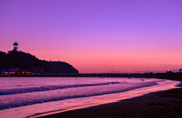 江の島の夕暮れ