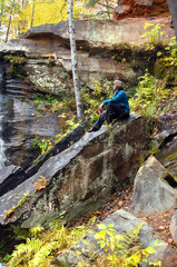 Obraz premium Admiring Falls