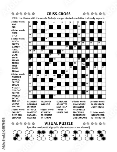 Puzzle web page with 2 puzzles: 19x19 criss-cross (kriss-kross graphic about Printable Word Fill in Puzzles identified as Puzzle web site with 2 puzzles: 19x19 criss-cross (kriss-kross