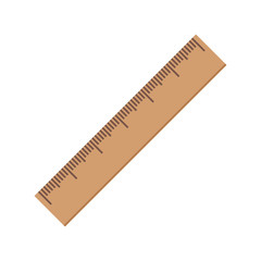 Beige ruler flat icon