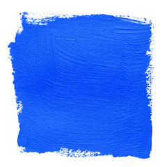 hand painted with bright blue acrylic paint