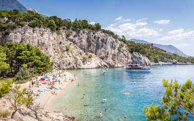 Nugal beach scenery in Croatia - obrazy, fototapety, plakaty