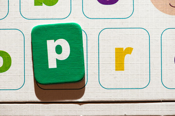 PR letters on paper cardboard. Public relations concept.