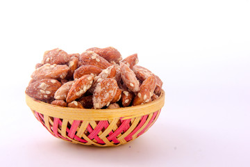 Honey almond in bowl