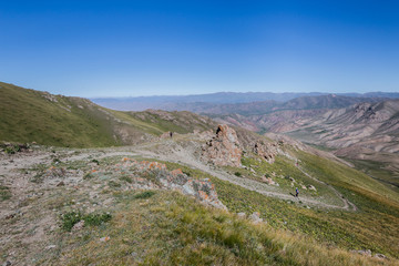 Scenic landscapes in Kochkor Kyrgzstan