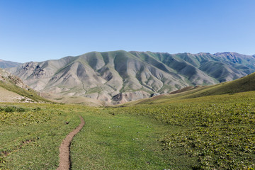 Scenic landscapes in Kochkor Kyrgzstan