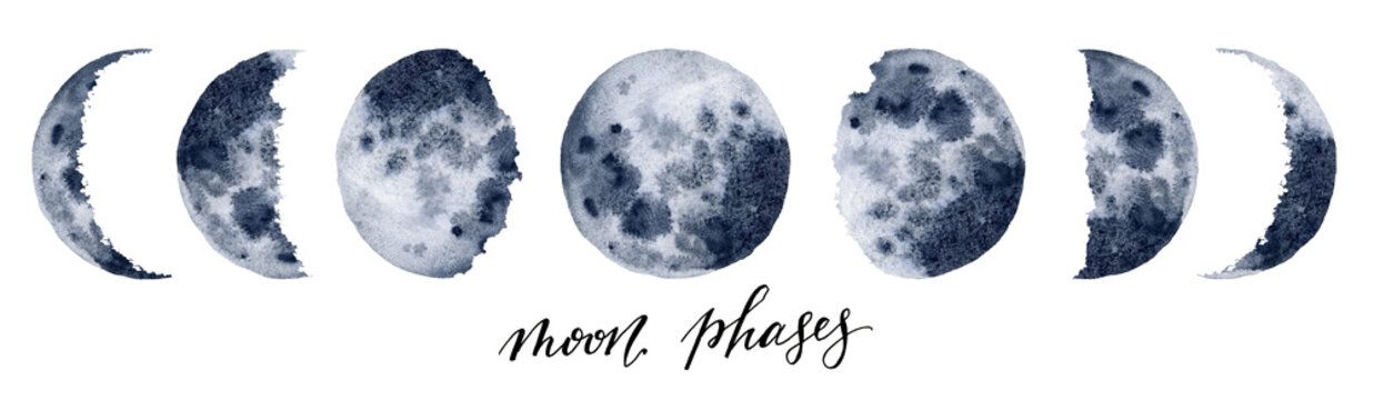 Wallpaper moon phases black hd picture image