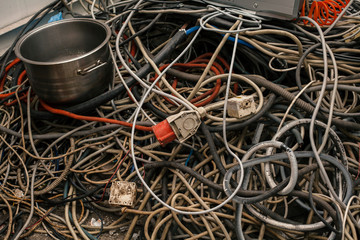 waste from old electrical installations