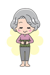 A grandmother with a Belly band