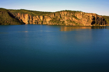 Fototapeta na wymiar Lake of Furnas Crossing in Pimenta Lake Furnas in Capitólio Minas Gerais Brazil
