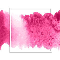 pink watercolor stain banner