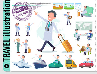 flat type Doctor old man_travel