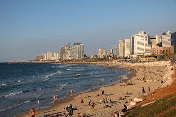 Naklejka premium Tel Aviv Beach moments 