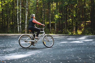 Naklejka premium grandma rides a bike