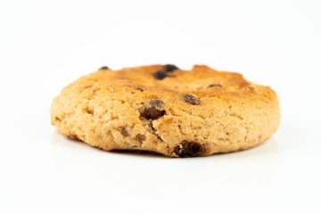 Chocolate chips cookies isolated on white background
