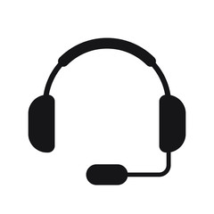 Headset icon vector isolated