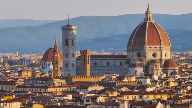 Window opens over florence cathedral brunelleschi dome 