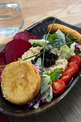 salad served with plate