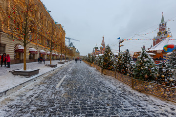 JNew Year Red Square in Moscow. The capital of Russia has become the new year city in Europe