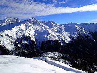 magical winter landscape in the alps - Vorarlberg Austria