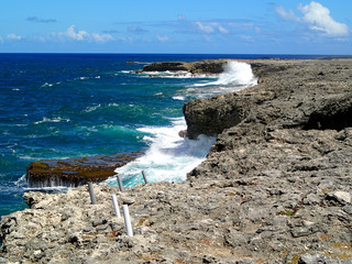 north point of barbados with beautiful steep coast