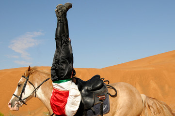 desert stunt riding