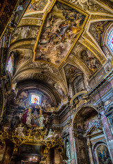 Fototapeta na wymiar interior of catholic church