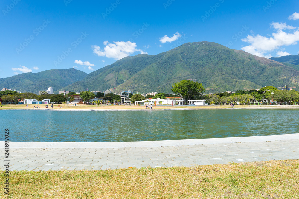 Wall mural spectacular view of avila mountain in caracas, venezuela