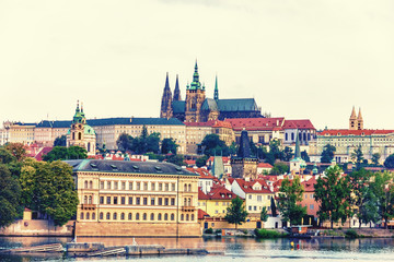 Lesser Town of Prague with Liechtenstein Palace, Prague castle a