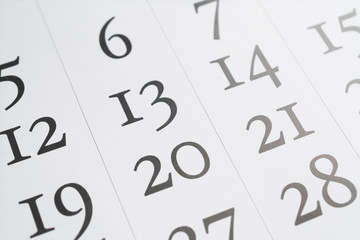 Obraz premium calendar page background close up