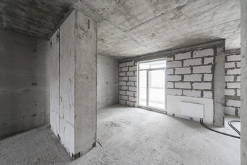 Unfinished apartment interior