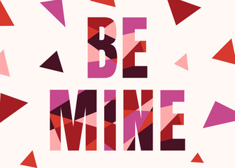Cute Typographic Valentine Card Template