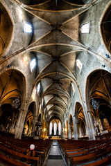 Interior space of Lyon church