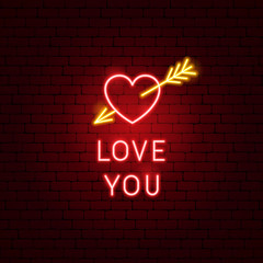 Love You Neon Sign