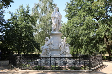 Fototapeta na wymiar Goethe Memorial in the Tiergarten in Berlin, Germany