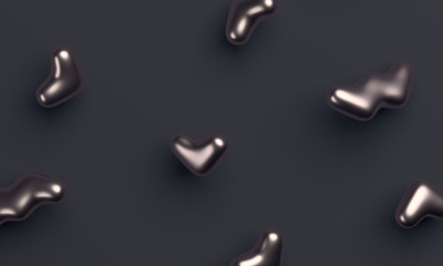 Abstract 3d rendering, composition with simple shapes, modern background design