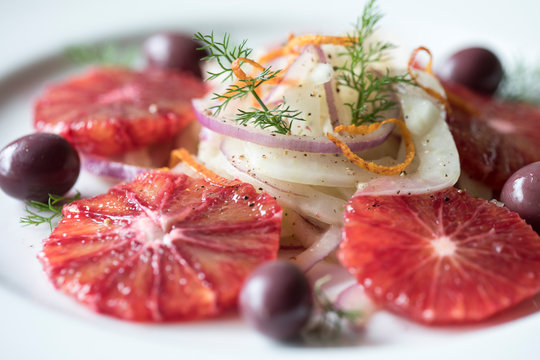 Insalata Siciliana made with Moro blood oranges