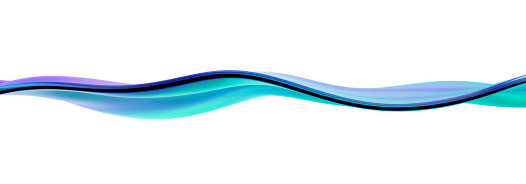 Abstract 3d rendering, liquid surface, wavy line, modern background design