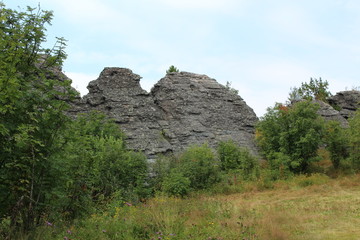 landscape of mountains and trees