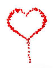Heart on white background as symbol of Love