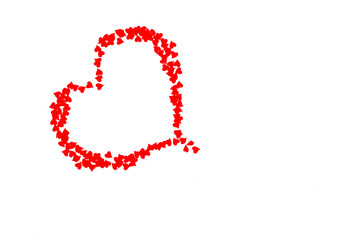 Heart on white background as symbol of Love