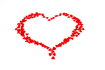 Heart on white background as symbol of Love