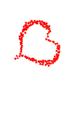 Heart on white background as symbol of Love