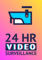 Video surveillance camera, cctv poster