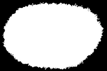 Abstract Decorative Black & White Edge. Type Text Inside, Use as Overlay or for Layer Mask.	