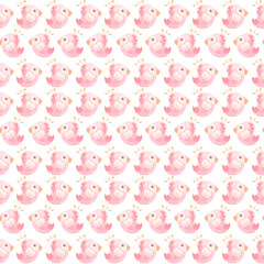 pink birds pattern