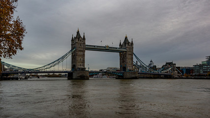 Landscape view of Tower bridge on the river Thames. london, United Kingdom.
