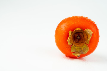 persimmon on white background	
	
